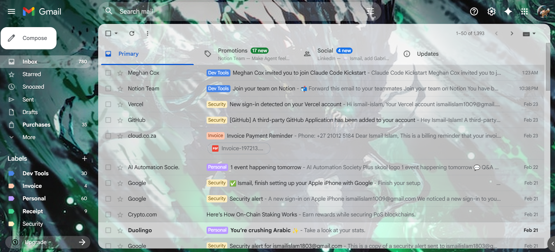 Personal Inbox Manager Result